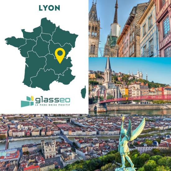 Pare-brise domicile ville de Lyon