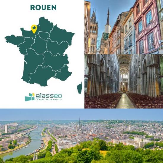 Pare-brise domicile ville de Rouen