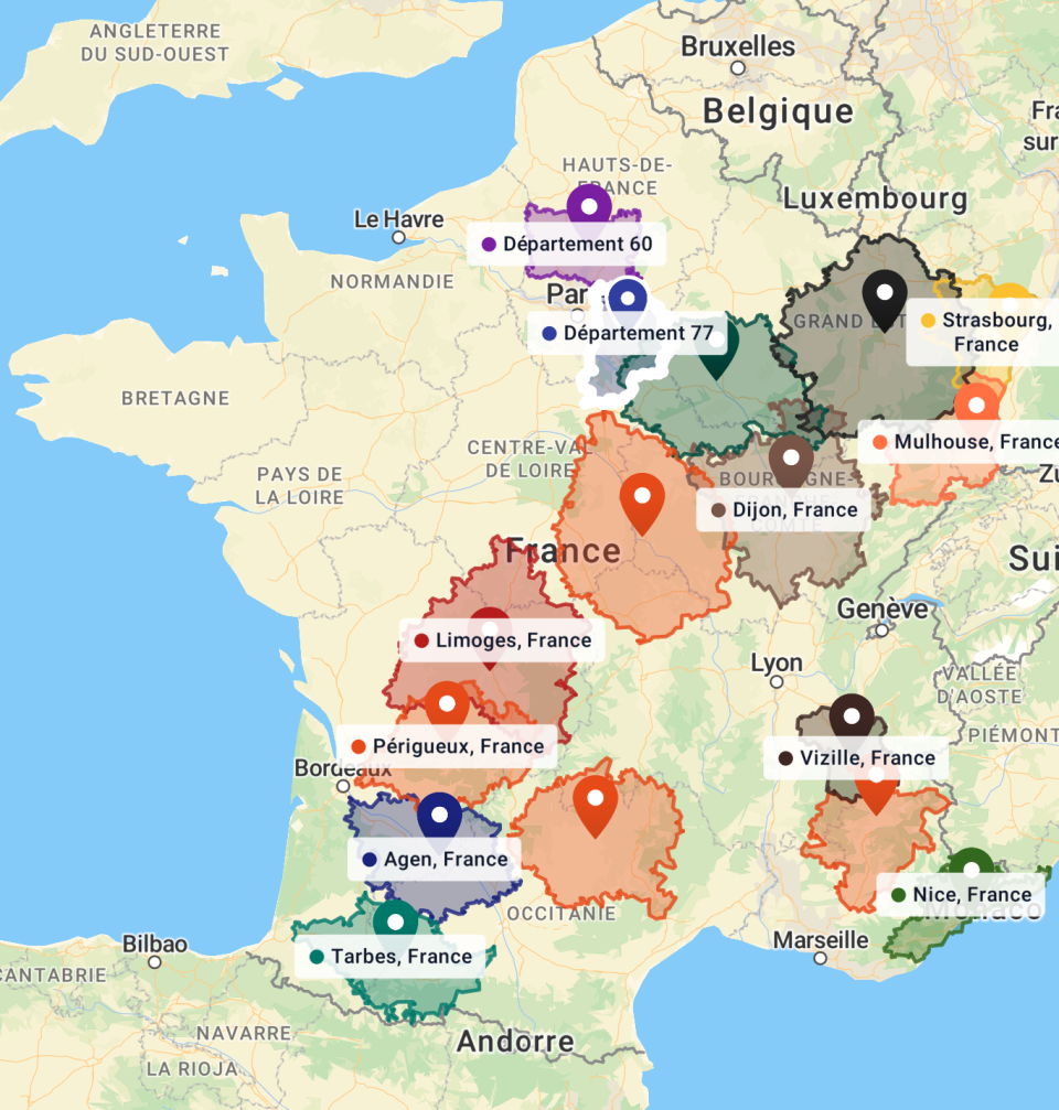 Zones à pourvoir