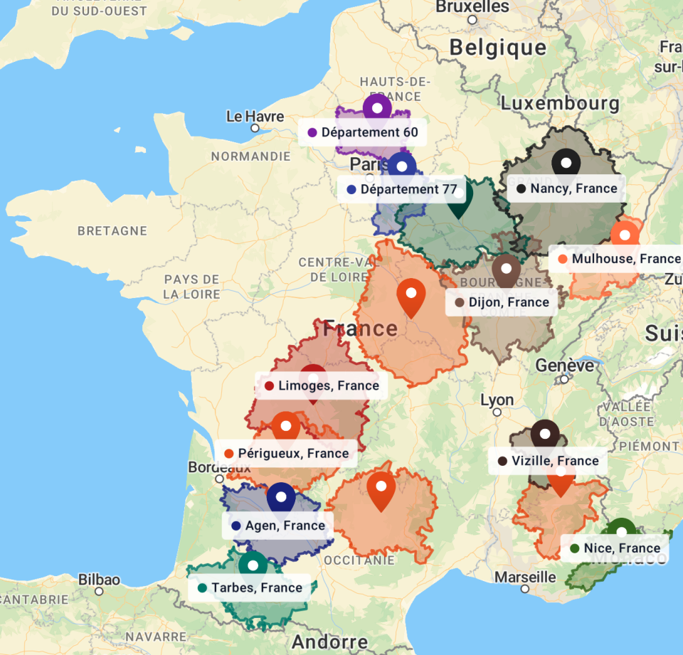 Zones à pourvoir